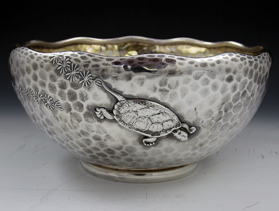 Tiffany sterling bowl with turtles