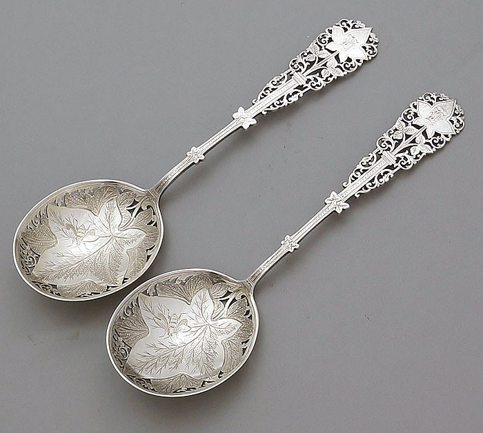 William Gallimore and Sons Sheffield sterling pierced spoons