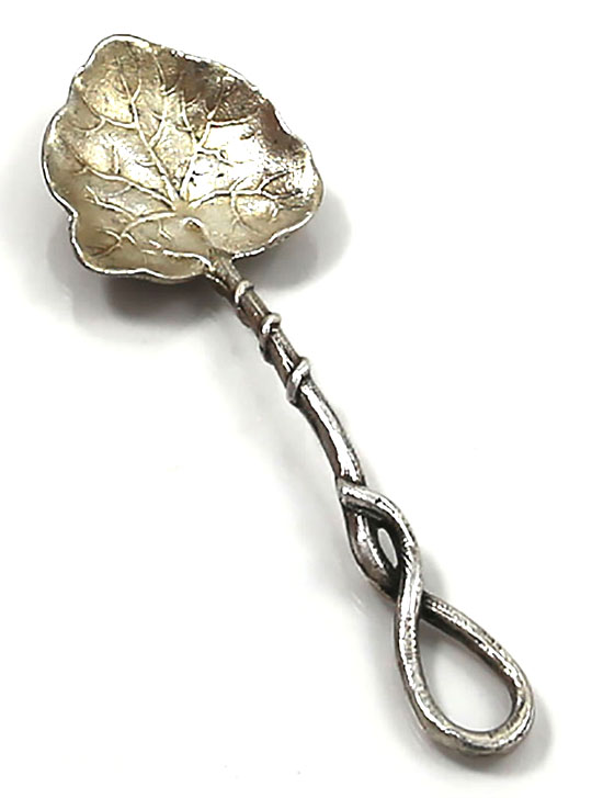 Mauser naturalistic leaf sterling spoons