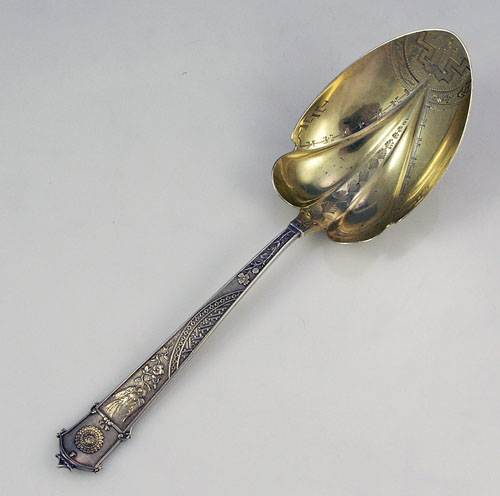 Gorham Japanese serving spoon with hand engraved bowl