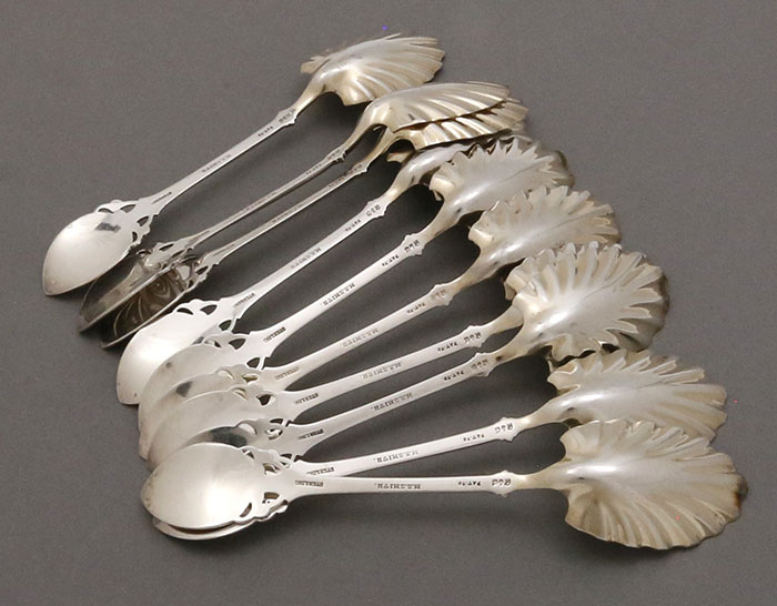 Gorham lilly antique sterling silver dessert spoons
