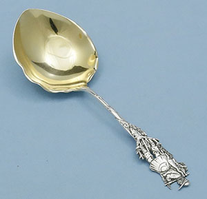 Gorham Nuremburg large serving spoon sterling silver antique