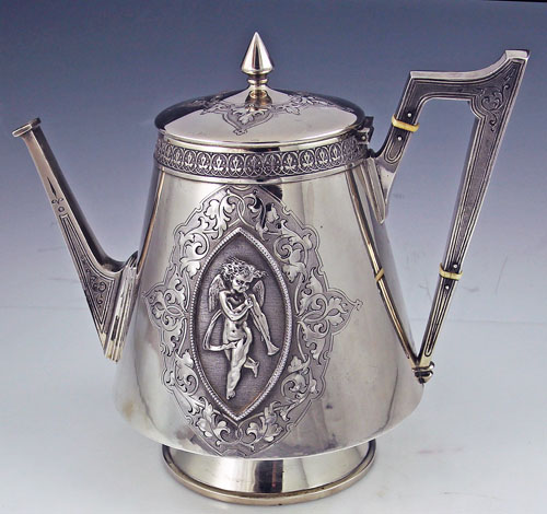 John Wedt antique sterling teapot retailed by Bigelow Kennard of Boston
