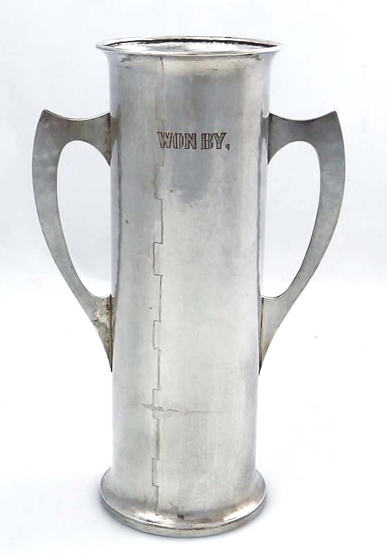 F S BOYDEN Chicago hand hammered sterling silver golf trophy