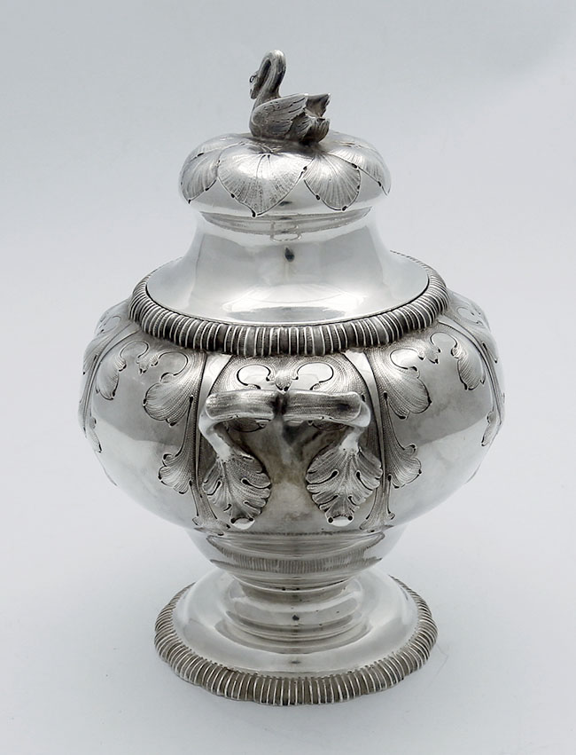 Canfield Brothers & Company coin silver sugar urn