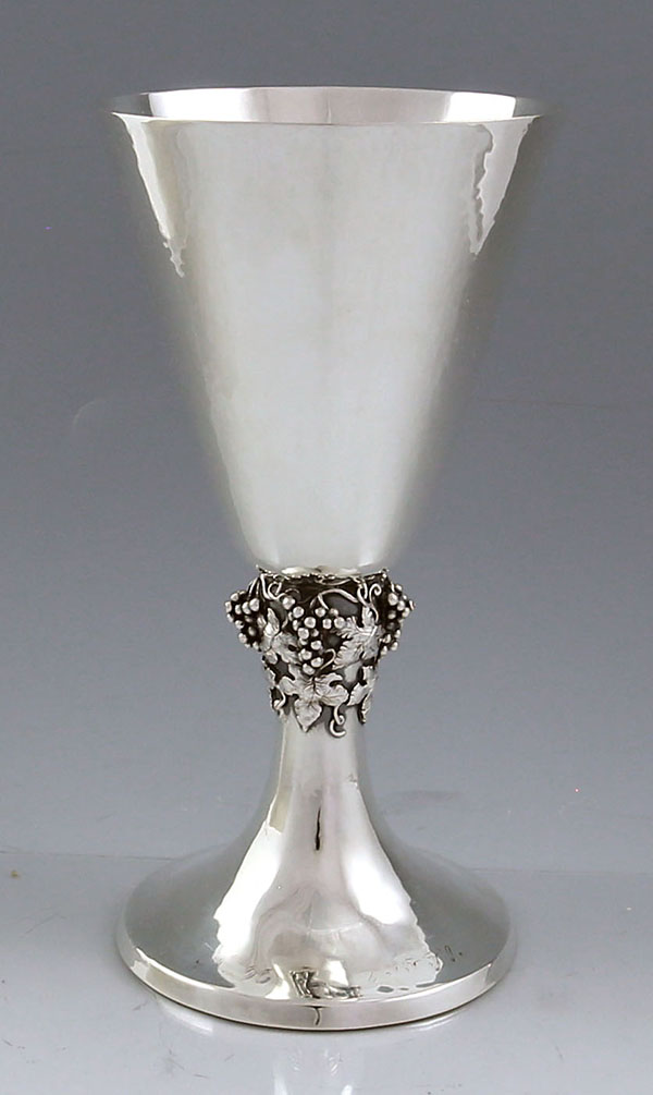 Charles Boyton Elnglish silver hammered goblet