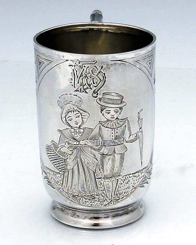 English antique silver child's cup Birmingham antique silver