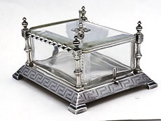 
English silver and glass sardine box by Barker Bros.


