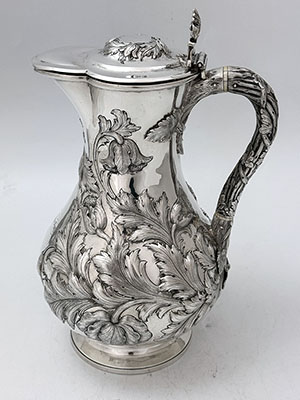 Scottish antique silver carafe Edinburgh 1859