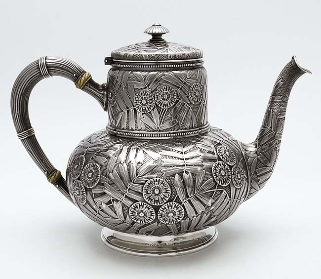 Gorham aeesthetic antique sterling silver teapots 
