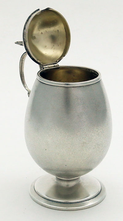 Gorham antique satin finished sterling silver mustard pot