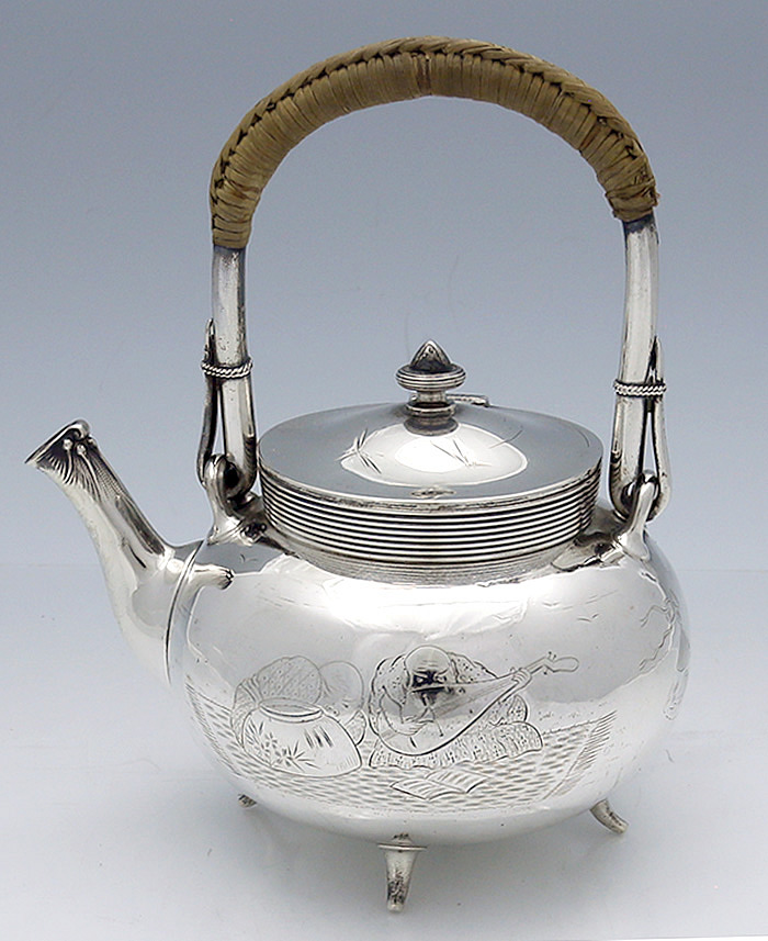 Gorham small Japanese style teapot antique sterling silver