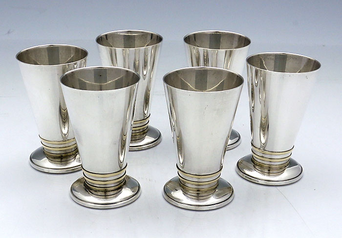Gorham special order cups with gold band