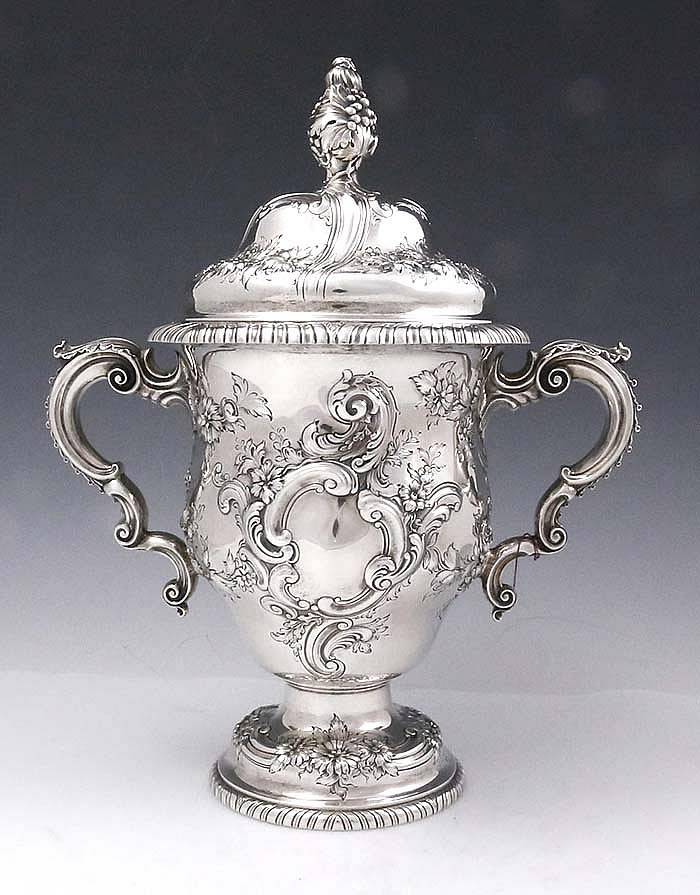 Gorham antique sterling silver trophy two handle cup