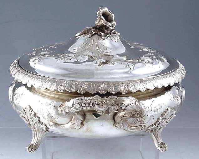 George Sharp for Bailey & Company Philadelphia coin silver pair of tureens antique