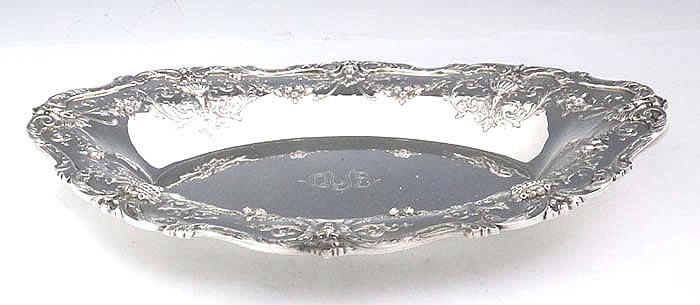 Graff Dunn and Washbourne oval sterling silver bread tray