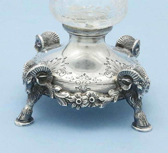 cast sterling silver base of Graff Washbourne and Dunn compote