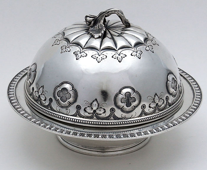 Grosjean & Woodward for Tiffany & Co. sterling butter dish with liner