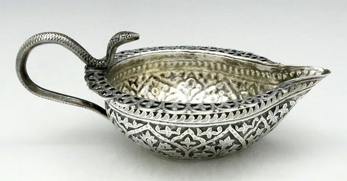 Indian silver snake handle pitcher
