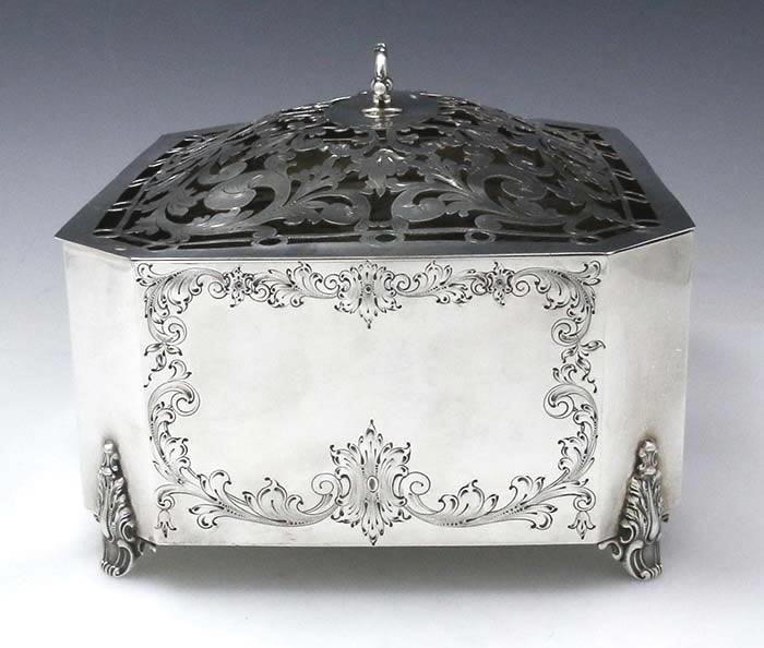 International silver co sterling floral centerpiece box