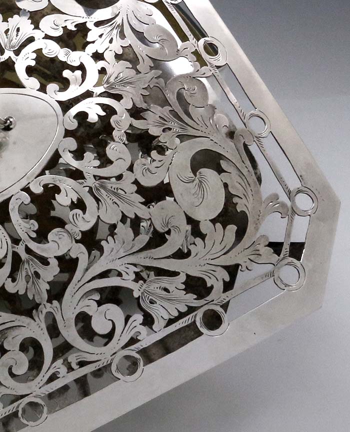pierced sterling top of International Silver Co centerpiece