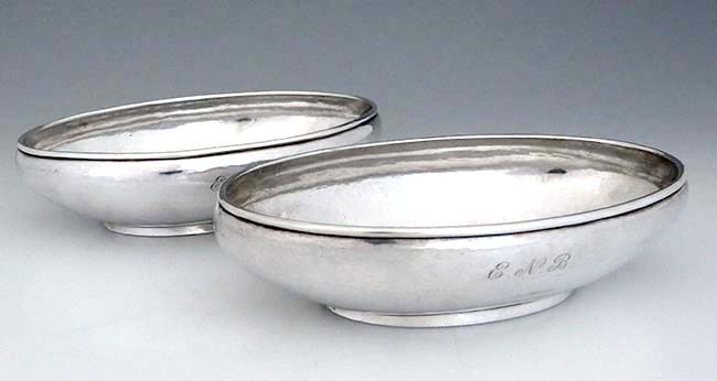 Pair Kalo hand wrought sterling bowls