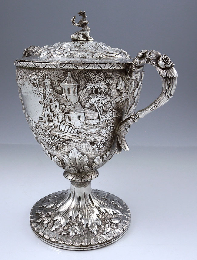 S Kirk 11 ounce covered sugar bowl Baltimore antique silver