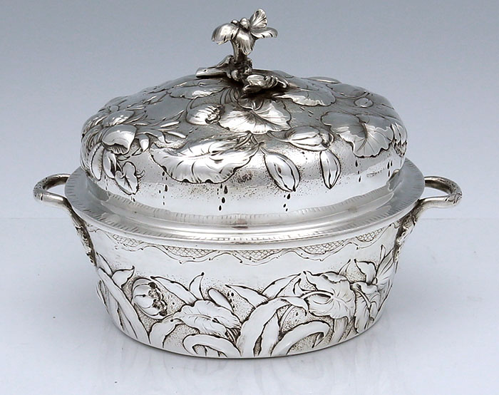 S Kirk 11 ounce coin silver butter dish