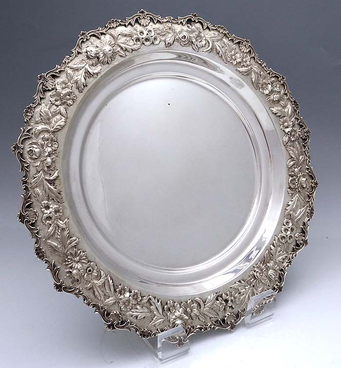 S Kirk and Son Inc sterling repousse tray