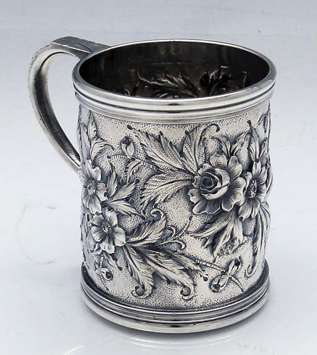 S Kirk and Soon sterling silver repousse cup