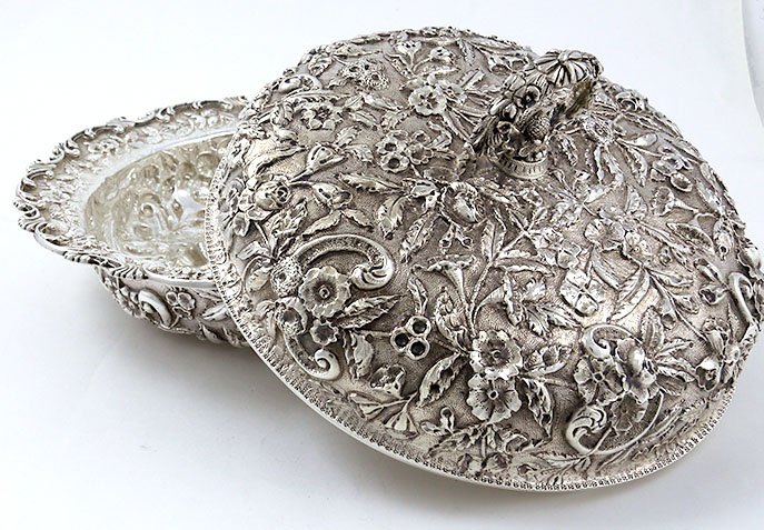 Kirk repousse covered vegetable tureen