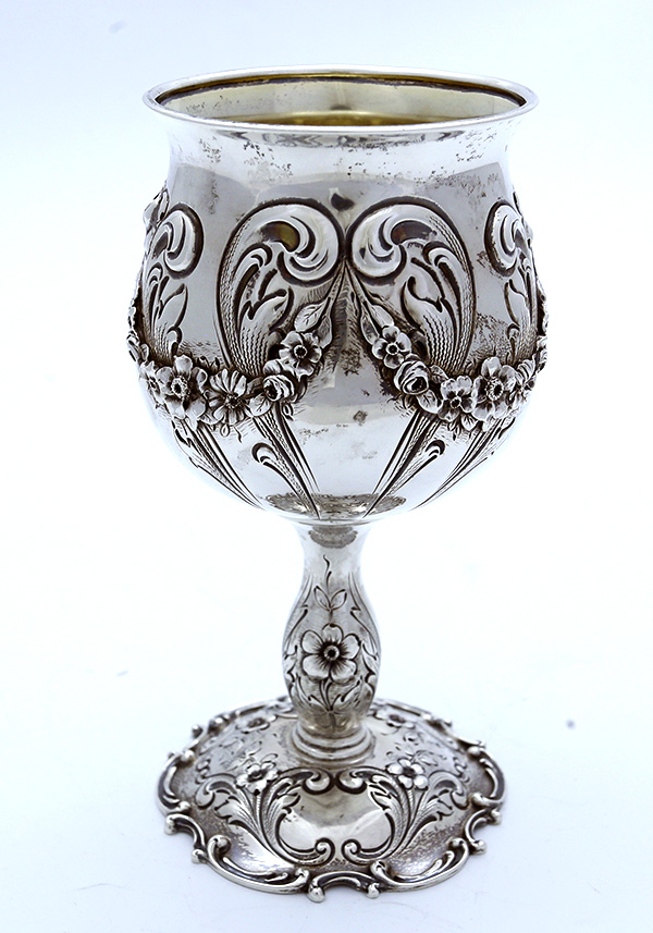 Mauser sterling silver ornate goblet