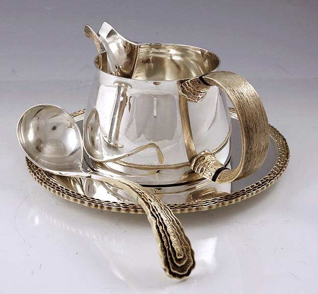 Mappin and Webb pair of sterling silover sauceboats