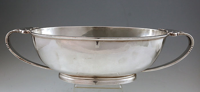 Julius Randahl Chicago arts and crafts sterling hammered centerpiece bowl