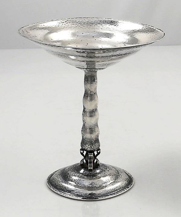 Reed & Barton hammered sterling arts and crafts compote