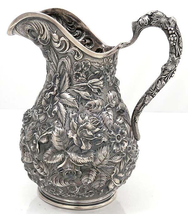 Schofield Baltimore Rose repousse sterling pitcher