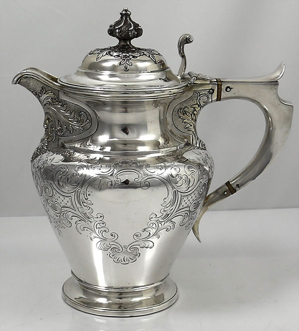 Scottish silver engraved jug by James Mc Kay Edinburgh 1838