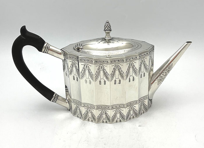Tuttle American sterling silver engraved tea set
