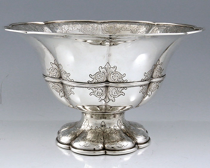 Tiffany acid eetched sterling foote fruit bowl