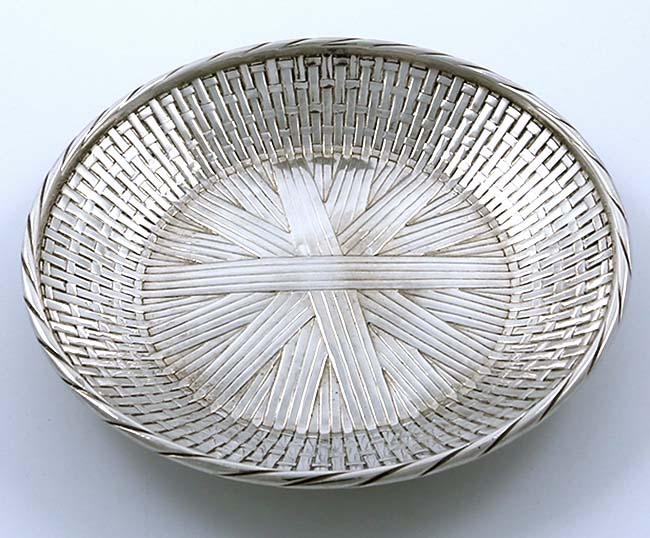 Tiffany sterling basketweave bowl