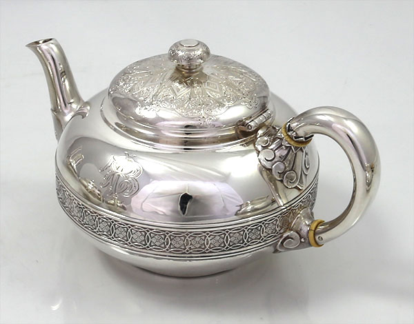 Tiffany sterling tea set in the Mooresque style