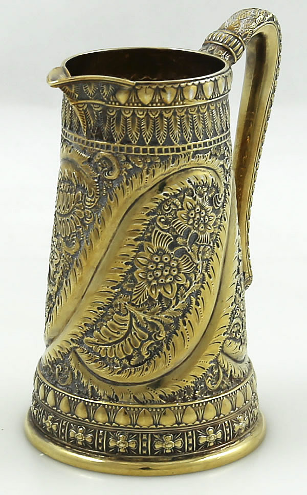 Tiffany antique silver gilt Indian style cream jug circa 1880