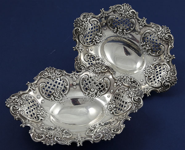 Tiffany pair sterling dishes