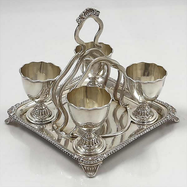 Howard and Co antique sterling silver toast tack and egg cruet circa 1900