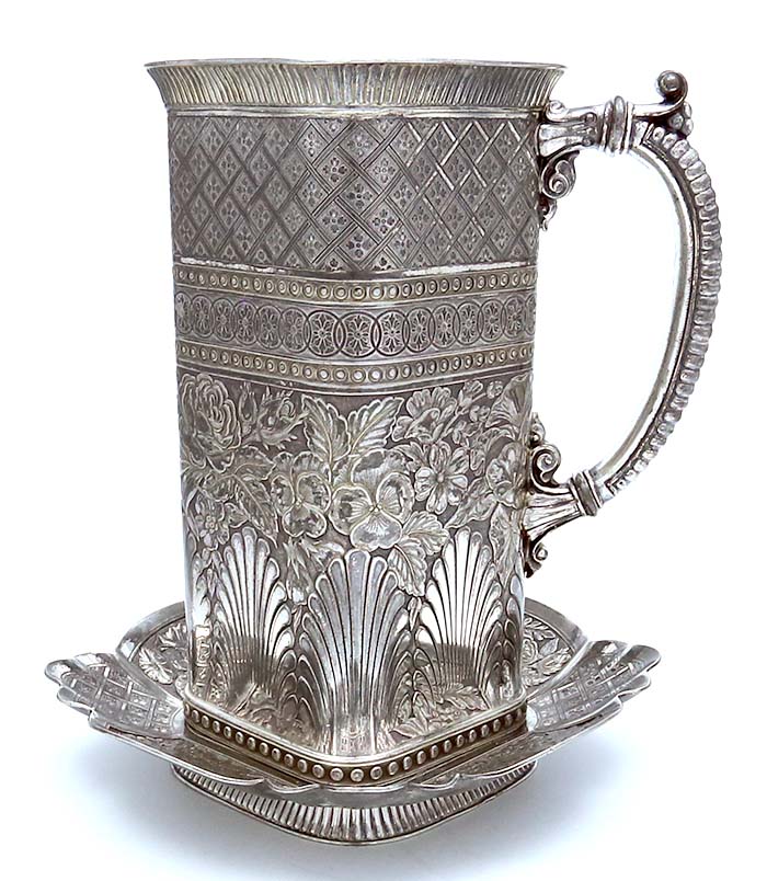 Tufts American silver plate aesthetic pitcher and undertray