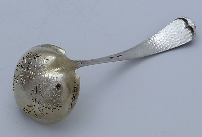 Gorham sterling and mixed metals pierced sifter ladle 