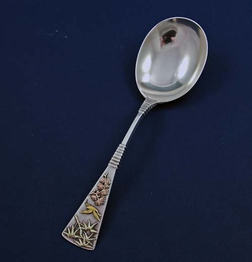 shiebler mixed metals serving spoon crane