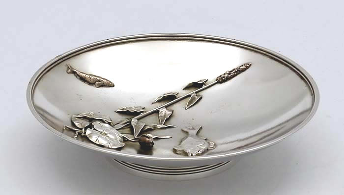 Gorham antique sterling mixed metals small bowl circa 1880