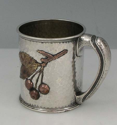 Whiting mixed metals and sterling antique silver cup