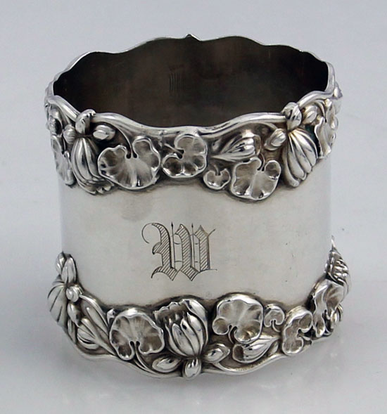 sterling napkin ring circa 1900 a large antique sterling silver napkin ...